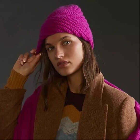 NWOT Anthropologie 100% Cashmere Beanie Hat main image 4